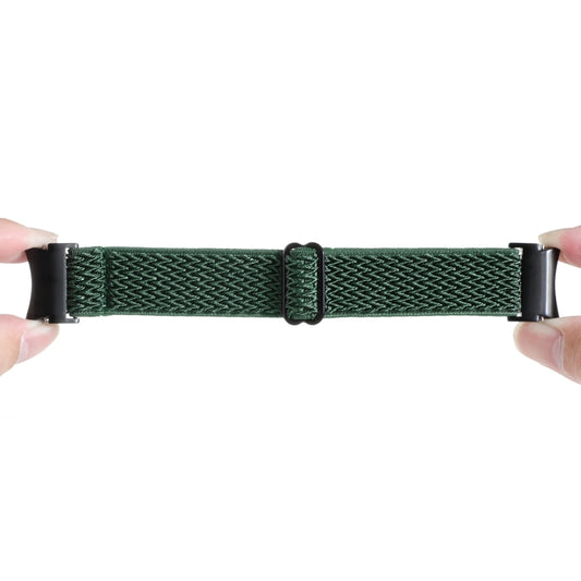 For Samsung Galaxy Watch6/6 Classic/5/5 Pro Wave Braided Nylon Watch Band(Army Green) by bashfashion
