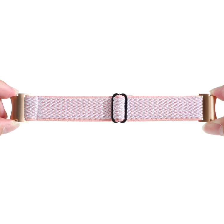 For Samsung Galaxy Watch6/6 Classic/5/5 Pro Wave Braided Nylon Watch Band(Pink) by bashfashion