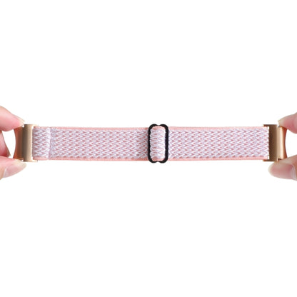 For Samsung Galaxy Watch6/6 Classic/5/5 Pro Wave Braided Nylon Watch Band(Pink) by bashfashion