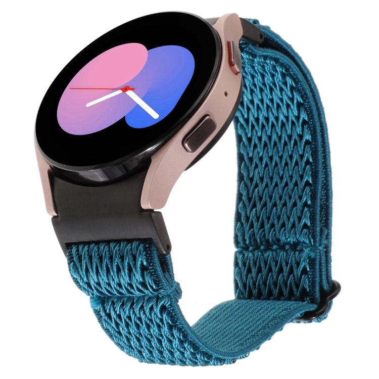 For Samsung Galaxy Watch6/6 Classic/5/5 Pro Wave Braided Nylon Watch Band(Stone Blue) by bashfashion