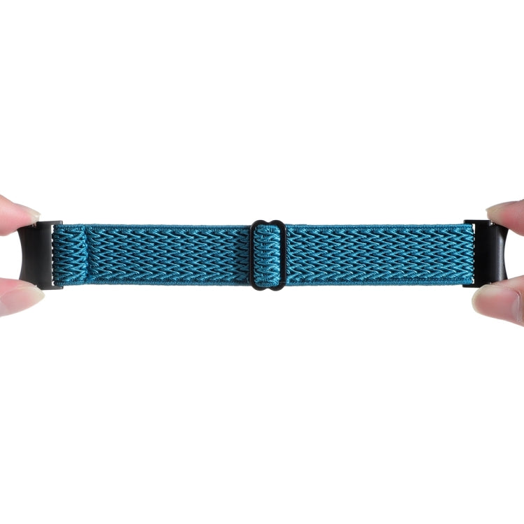 For Samsung Galaxy Watch6/6 Classic/5/5 Pro Wave Braided Nylon Watch Band(Stone Blue) by bashfashion