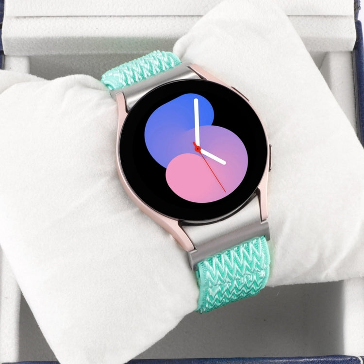 For Samsung Galaxy Watch6/6 Classic/5/5 Pro Wave Braided Nylon Watch Band(Mint Green) by bashfashion