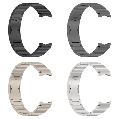 For Samsung Galaxy Watch6/6 Classic/5/5 Pro Button Style One-bead Metal Watch Band(Black) by bashfashion