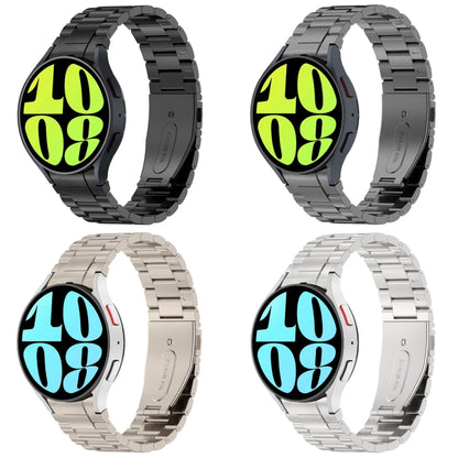 For Samsung Galaxy Watch6/6 Classic/5/5 Pro Button Style Three-bead Metal Watch Band(Black) by bashfashion