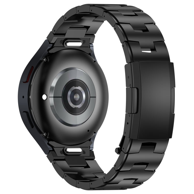 For Samsung Galaxy Watch6/6 Classic/5/5 Pro Button Style Pure Titanium Metal Watch Band(Black) by bashfashion