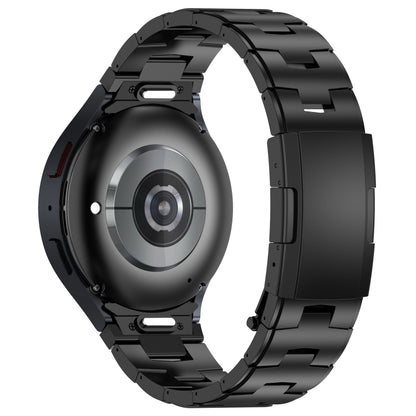 For Samsung Galaxy Watch6/6 Classic/5/5 Pro Button Style Pure Titanium Metal Watch Band(Black) by bashfashion