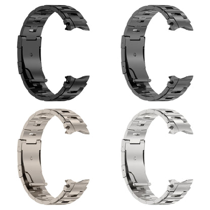 For Samsung Galaxy Watch6/6 Classic/5/5 Pro Button Style Pure Titanium Metal Watch Band(Black) by bashfashion