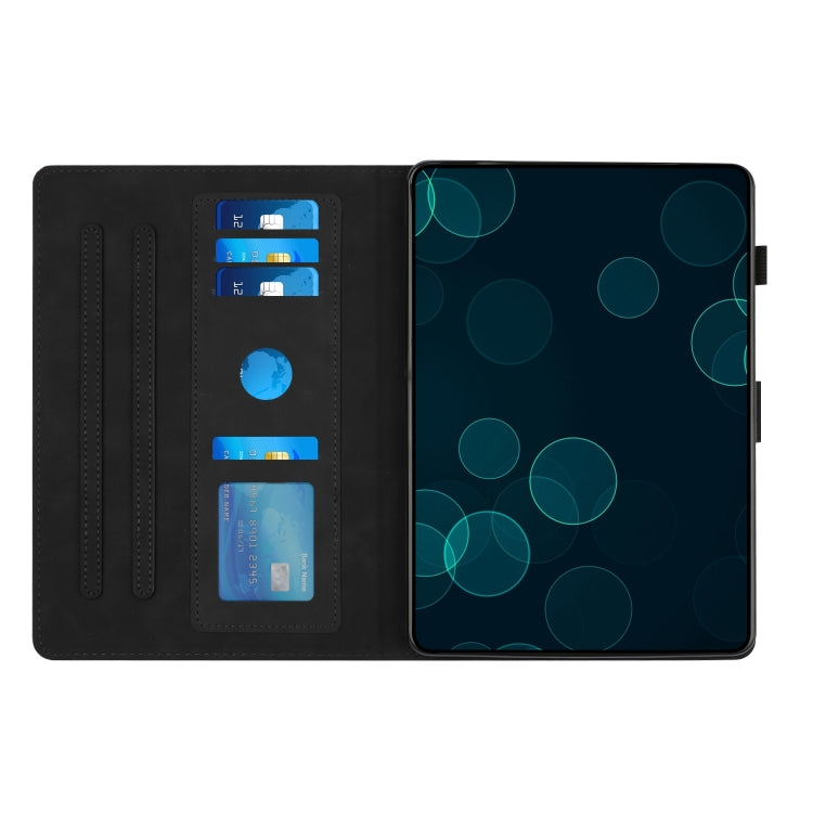 For iPad Pro 11.0 2022 / Air 10.9 2022 Diamond Texture Embossed Leather Smart Tablet Case(Black) by bashfashion