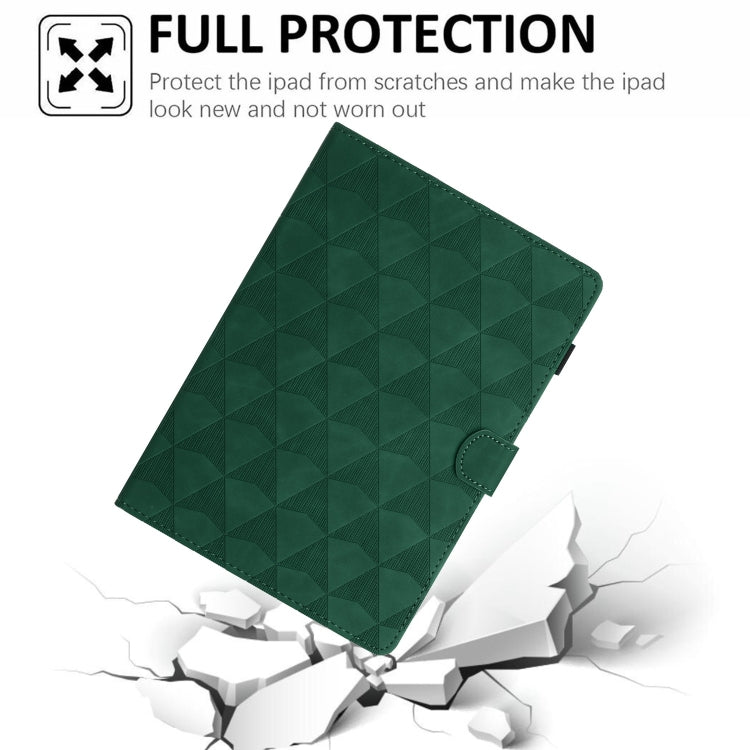 For iPad 2025 / 2022 Diamond Texture Embossed Leather Smart Tablet Case(Green) by bashfashion