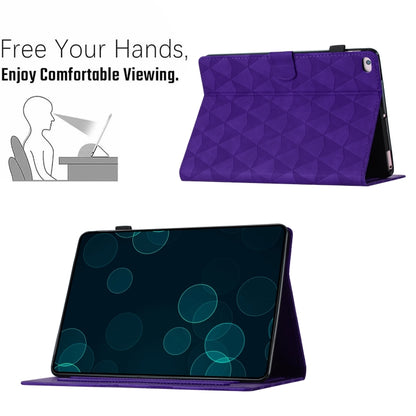 For iPad Pro 9.7 / 9.7 2018 / 2017 Diamond Texture Embossed Leather Smart Tablet Case(Purple) by bashfashion