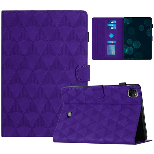 For iPad Pro 11 2025 / 2024 Diamond Texture Embossed Leather Smart Tablet Case(Purple) by bashfashion