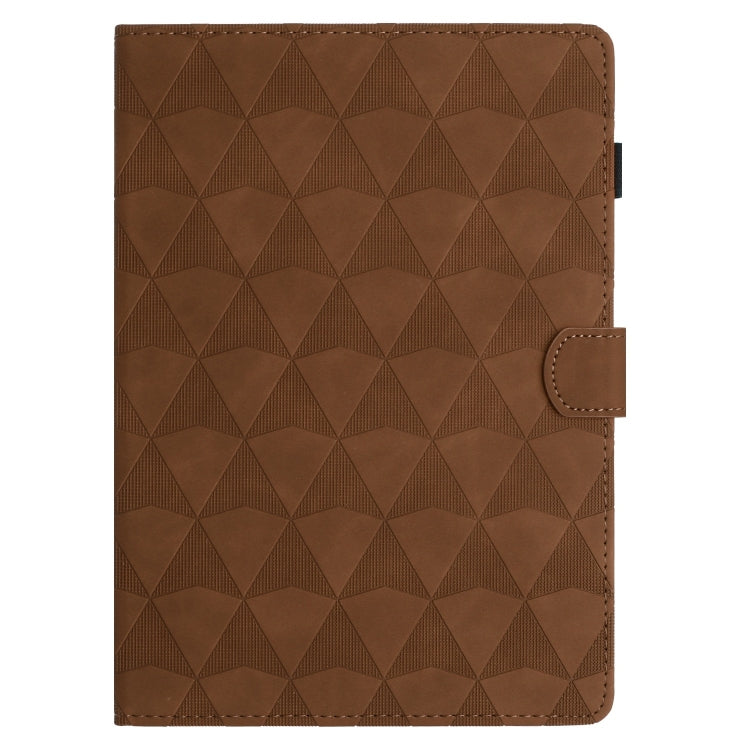 For Samsung Galaxy Tab A 10.1 2019 Diamond Texture Embossed Leather Tablet Case(Brown) by bashfashion