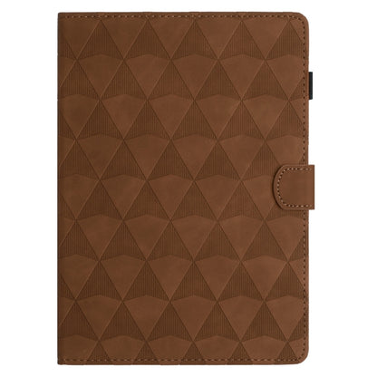 For Samsung Galaxy Tab A 10.1 2019 Diamond Texture Embossed Leather Tablet Case(Brown) by bashfashion