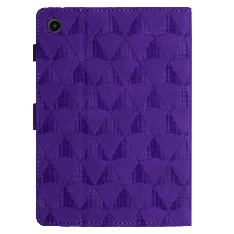 For Samsung Galaxy Tab A11 / A9 Diamond Texture Embossed Leather Tablet Case(Purple) by bashfashion