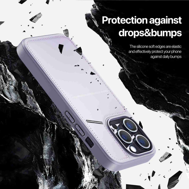 For iPhone 13 Pro DUX DUCIS Rafi II Series MagSafe Magnetic Holder RFID Phone Case(Purple) by DUX DUCIS