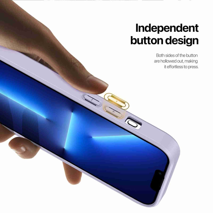 For iPhone 13 Pro DUX DUCIS Rafi II Series MagSafe Magnetic Holder RFID Phone Case(Purple) by DUX DUCIS