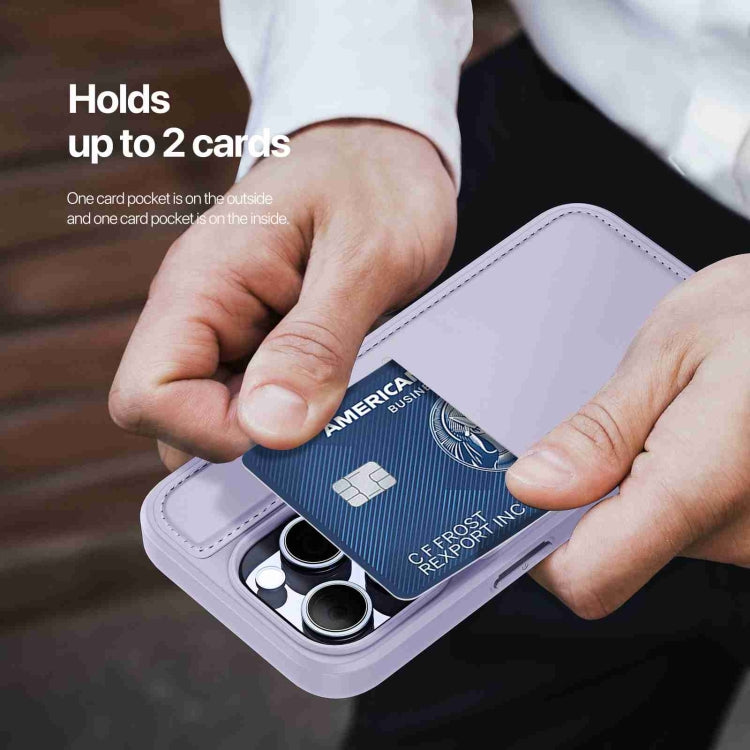 For iPhone 13 Pro DUX DUCIS Rafi II Series MagSafe Magnetic Holder RFID Phone Case(Purple) by DUX DUCIS