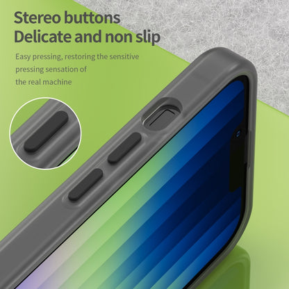 For iPhone 16e MagSafe Frosted Translucent TPU + PC Full Coverage Phone Case(Black) by bashfashion