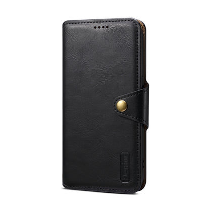 For iPhone 15 Plus Denior Cowhide Texture Wallet Style Leather Phone Case(Black) by Denior