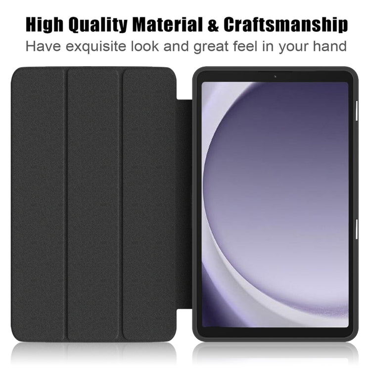 For Samsung Galaxy Tab A11 / A9 Acrylic 3-folding Painted Leather Tablet Case(Graffiti) by bashfashion