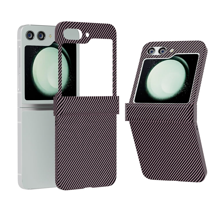 For Samsung Galaxy Z Flip5 5G Carbon Fiber All-inclusive Water Sticker Phone Case(Red) by bashfashion