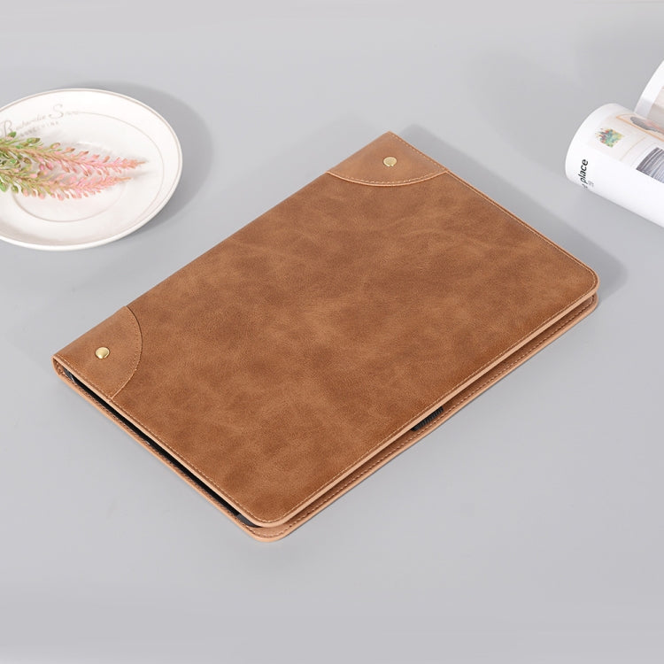 For Samsung Galaxy Tab S9 FE Retro Book Leather Tablet Case(Light Brown) by bashfashion