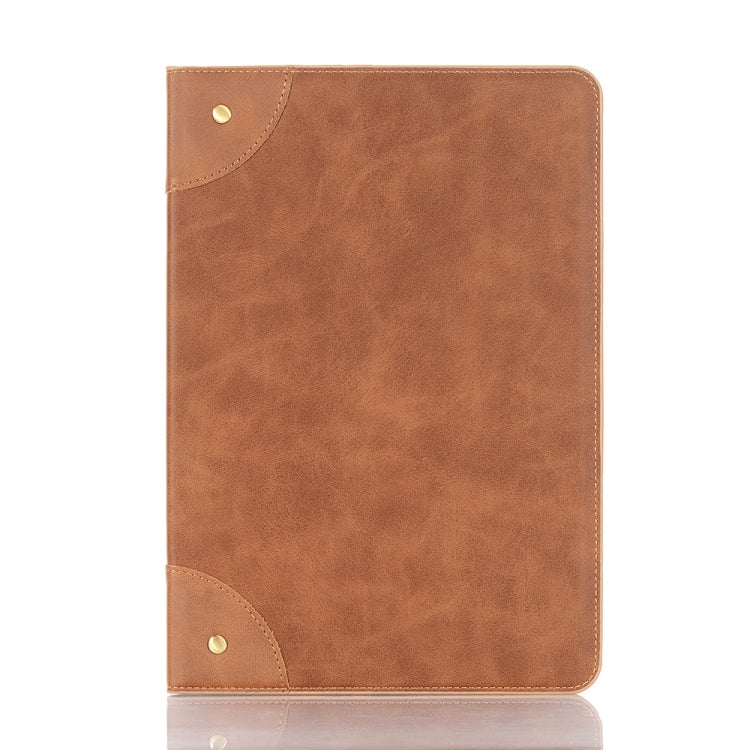 For Samsung Galaxy Tab S9 FE Retro Book Leather Tablet Case(Light Brown) by bashfashion