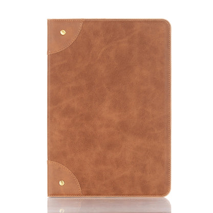 For Samsung Galaxy Tab S9 FE Retro Book Leather Tablet Case(Light Brown) by bashfashion