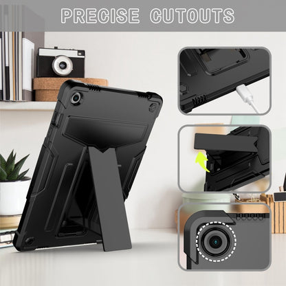 For Samsung Galaxy Tab A9+ T Holder Robot Silicone Hybrid PC Tablet Case(Black) by bashfashion