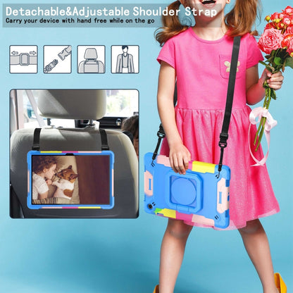 For Samsung Galaxy Tab A9+ Handle Robot Silicone Hybrid PC Tablet Case(Camouflage Blue) by bashfashion