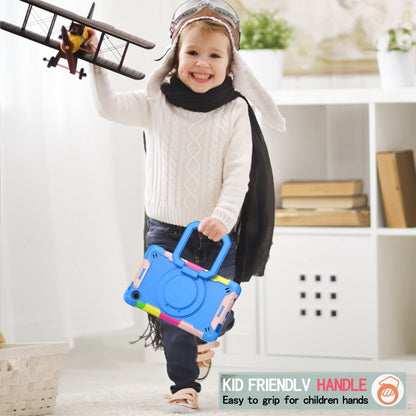 For Samsung Galaxy Tab A9 Handle Robot Silicone Hybrid PC Tablet Case(Camouflage Blue) by bashfashion