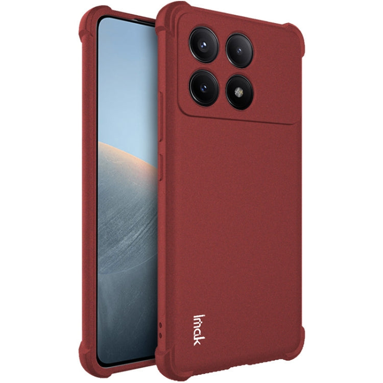 For Xiaomi Poco X6 Pro 5G/Redmi K70E 5G imak Shockproof Airbag TPU Phone Case(Matte Red) by imak