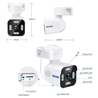 ESCAM PT303 3MP HD Motion Detection APP Control Pan & Tilt WiFi IP Camera(EU Plug) by ESCAM