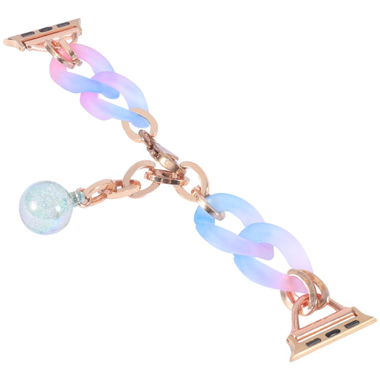 For Apple Watch Series 6 40mm Gradient Resin Chain Watch Band(Blue) by bashfashion