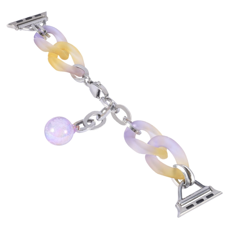 For Apple Watch Series 5 40mm Gradient Resin Chain Watch Band(Purple) by bashfashion