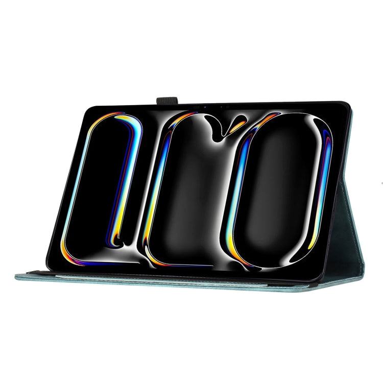 For iPad Pro 11 2025 / 2024 Butterfly Cat Embossing Leather Tablet Case(Sky Blue) by bashfashion