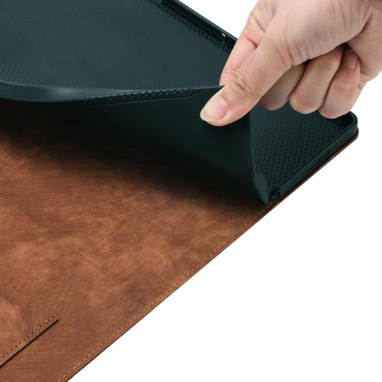 For iPad mini 2024 / 2021 Butterfly Cat Embossing Leather Tablet Case(Brown) by bashfashion