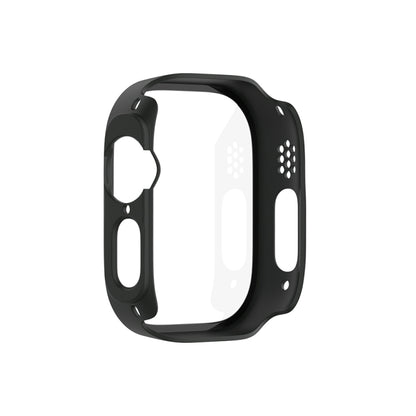 For Apple Watch Ultra 3 / 2 / 1 Ultra 49mm Painting PC Hybrid Tempered Film Integrated Watch Case(Black) by bashfashion