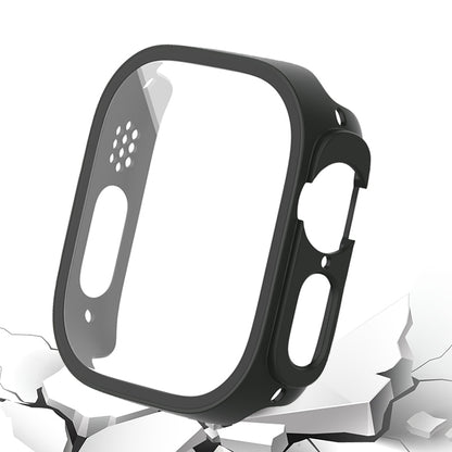 For Apple Watch Ultra 3 / 2 / 1 Ultra 49mm Painting PC Hybrid Tempered Film Integrated Watch Case(Black) by bashfashion
