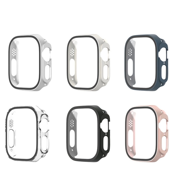 For Apple Watch Ultra 3 / 2 / 1 Ultra 49mm Painting PC Hybrid Tempered Film Integrated Watch Case(Rose Gold) by bashfashion