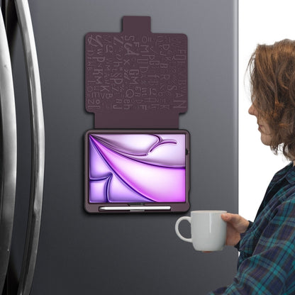 For iPad Air 11 2025 / 2024 Notebook Magnetic Leather Tablet Case(Purple) by bashfashion
