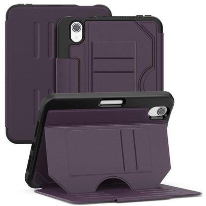 For iPad mini 2024 / mini 6 Notebook Magnetic Leather Tablet Case(Purple) by bashfashion