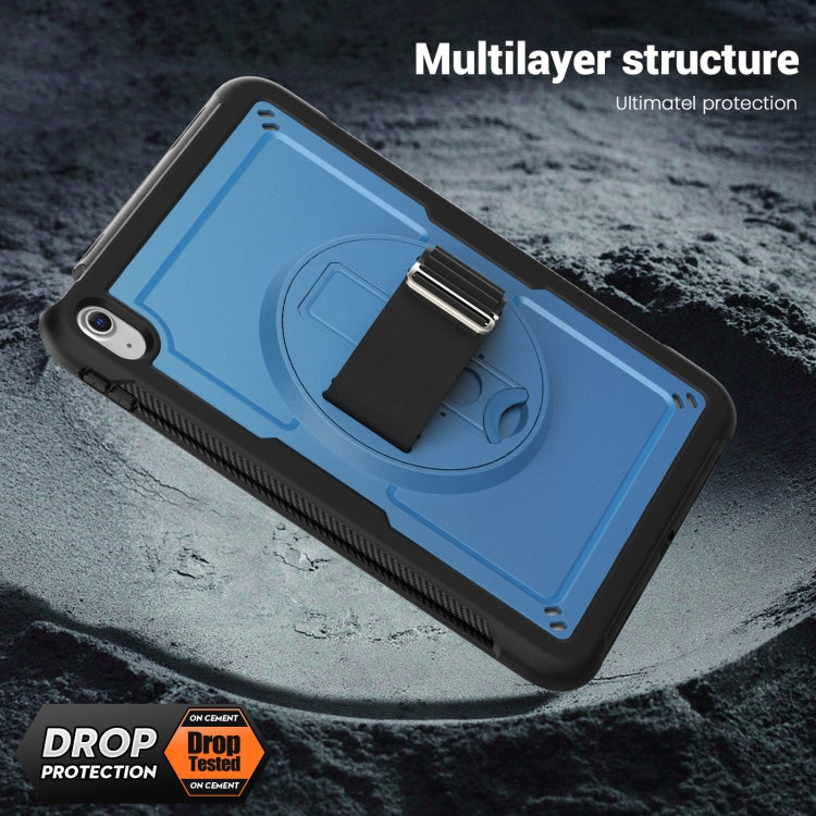 For iPad 2025 / 2022 Honeycomb Hand Grip Turntable Stand Tablet Case(Navy Blue) by bashfashion