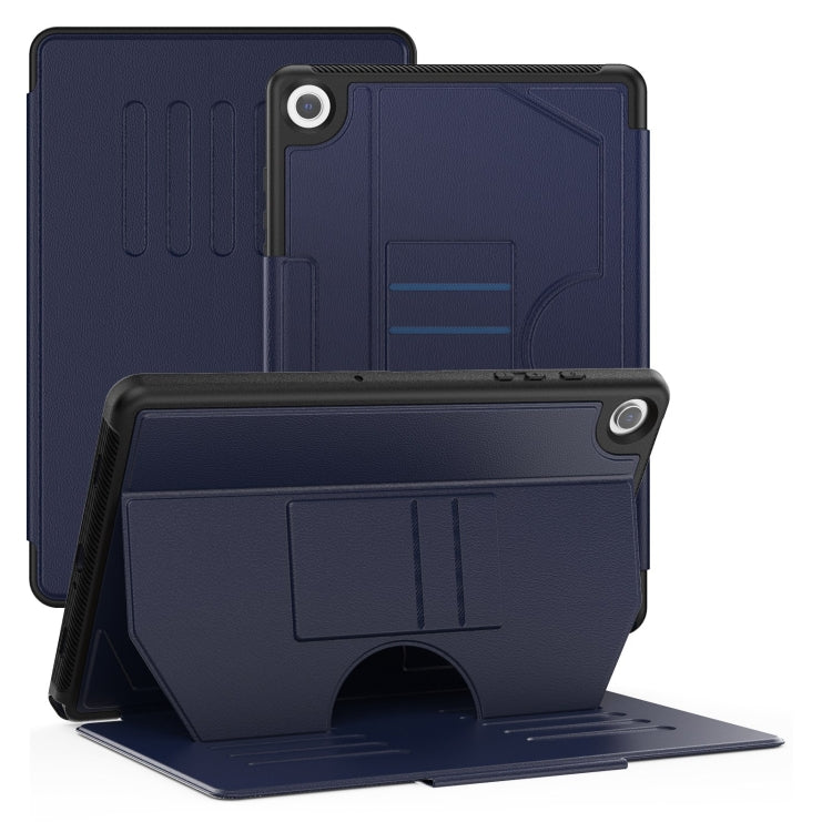 For Samsung Galaxy Tab A11+ / A9+ Notebook Magnetic Leather Tablet Case(Navy Blue) by bashfashion