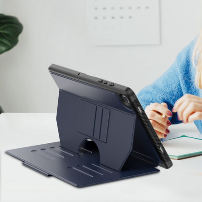 For Samsung Galaxy Tab A11+ / A9+ Notebook Magnetic Leather Tablet Case(Navy Blue) by bashfashion