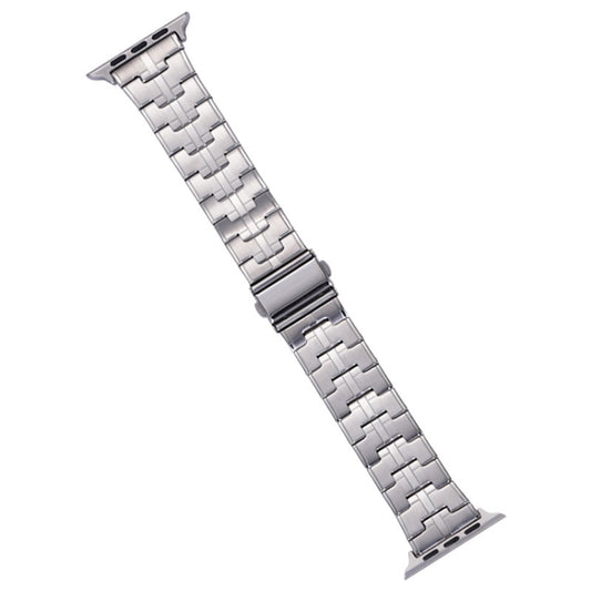 For Apple Watch Ultra 49mm Stainless Steel Watch Band(Silver) by bashfashion