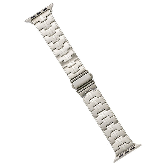 For Apple Watch Series 8 41mm Stainless Steel Watch Band(Starlight) by bashfashion
