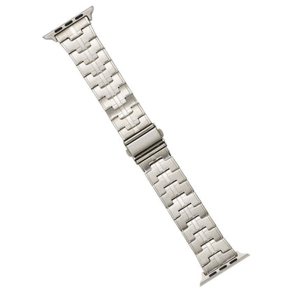 For Apple Watch Series 8 45mm Stainless Steel Watch Band(Starlight) by bashfashion