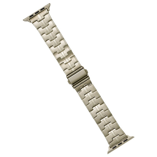 For Apple Watch SE 40mm Stainless Steel Watch Band(Titanium) by bashfashion