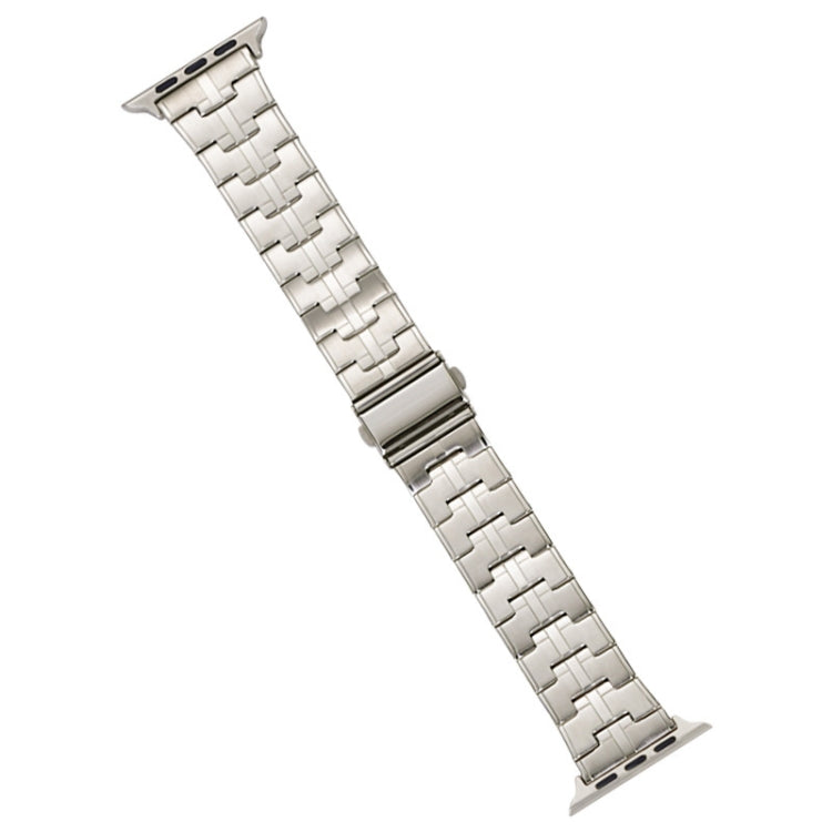 For Apple Watch SE 40mm Stainless Steel Watch Band(Starlight) by bashfashion